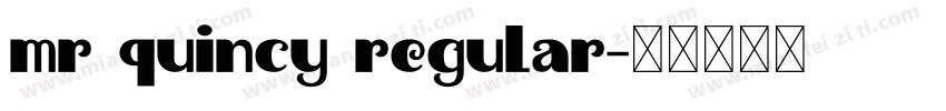 mr quincy regular字体转换